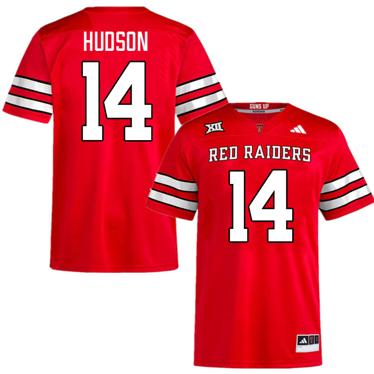 #14 Micah Hudson Texas Tech Red Raiders Jerseys College Football Uniforms Stitched-Red #14 Micah Hudson Texas Tech Red Raiders Jerseys College Football Uniforms Stitched-Red